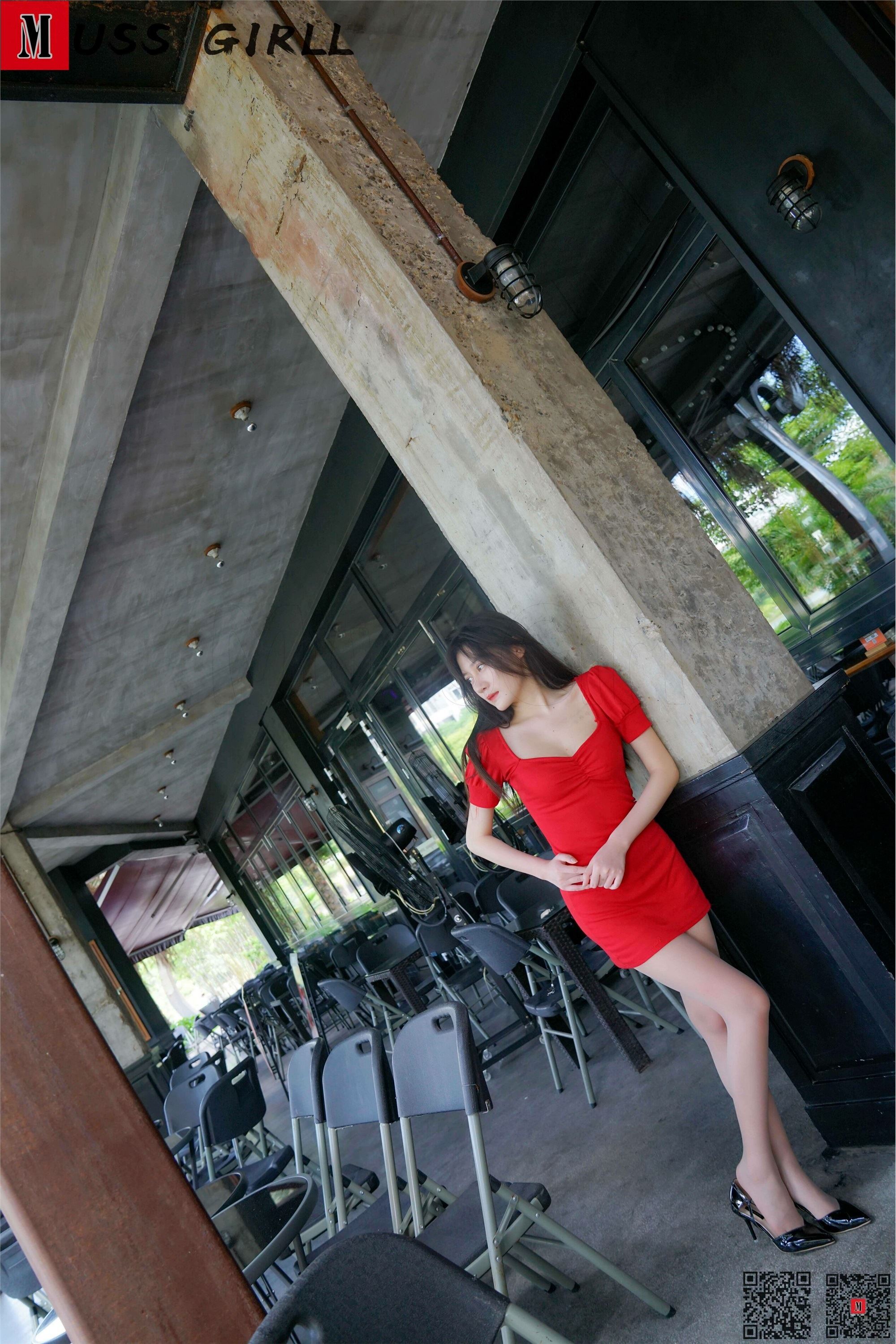 MussGirl慕丝女郎  NO.165 火辣红裙高跟